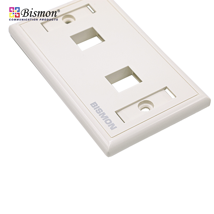 2 Port RJ45 Face Plate/Wall Plate(แผงหน้ากาก 2 ช่อง สำหรับคอม)